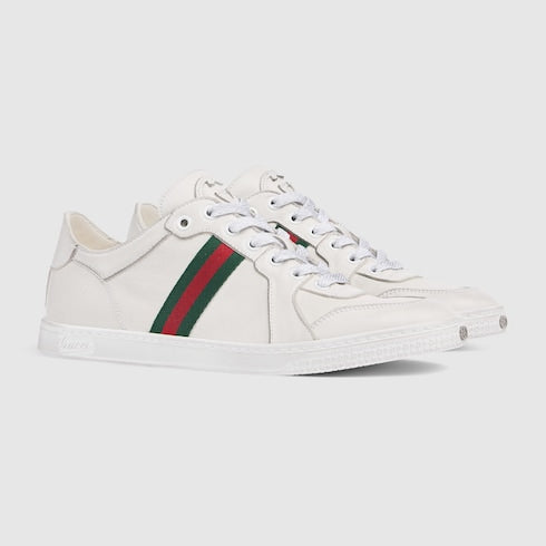 Women's Stretch low-top sneaker - white leather