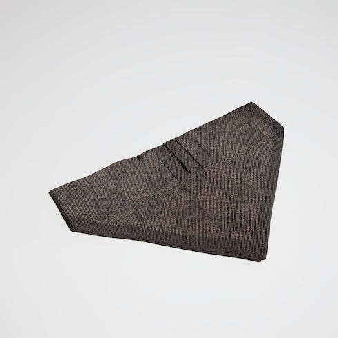Extra-small pet bandana - dark brown silk