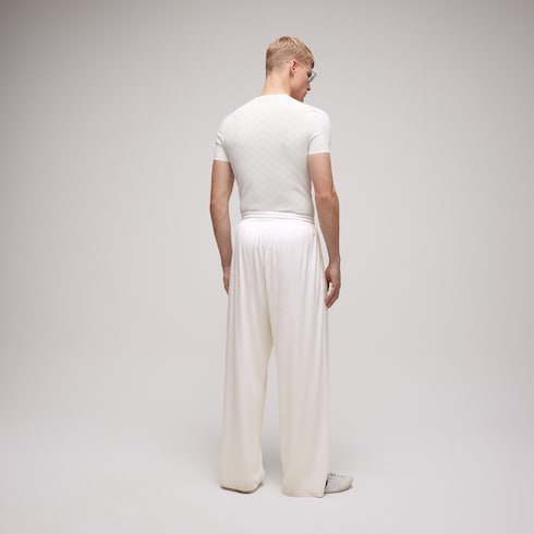 Technical GG fabric jacquard T-shirt - ivory