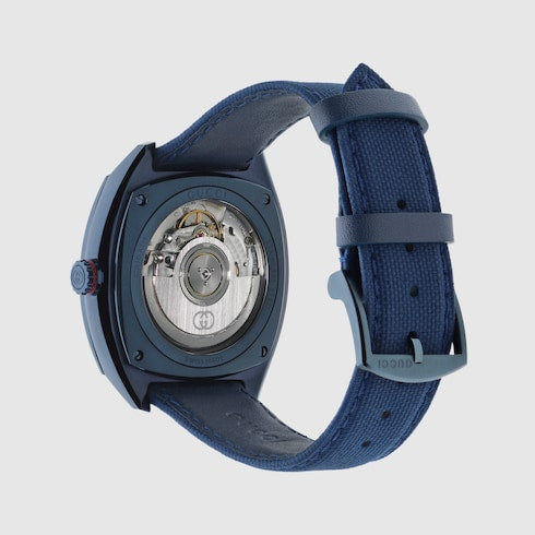 Gucci Interlocking watch, 41mm - blue rubber