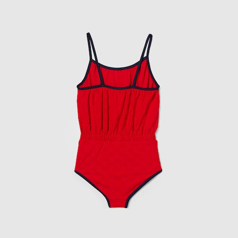 Children's GG terrycloth swimsuit - red