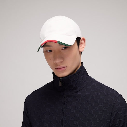 Cotton canvas baseball hat - white