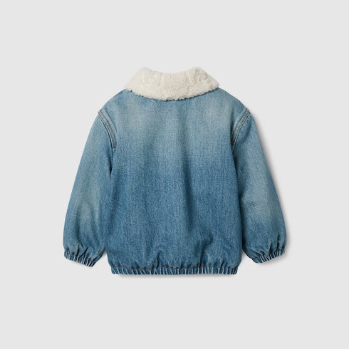 Baby denim bomber jacket - blue
