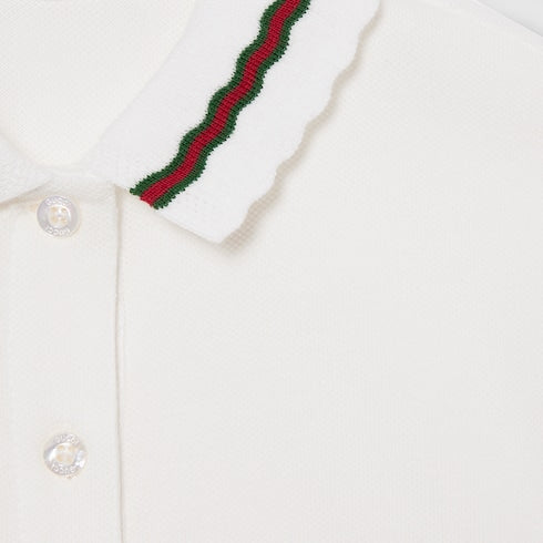 Children's cotton polo shirt - white