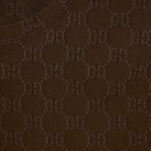 GG jersey jacquard T-shirt - brown