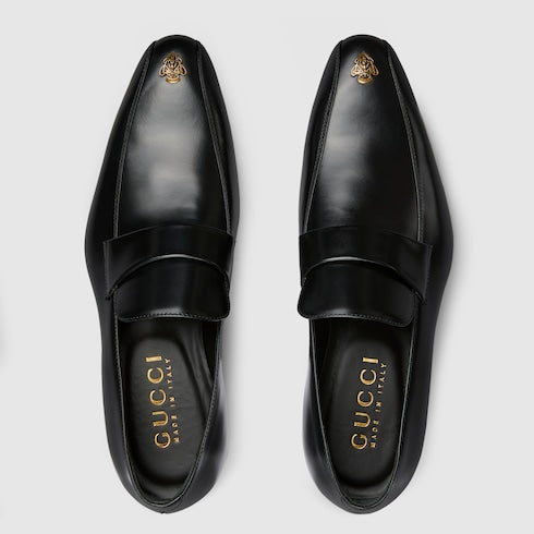 Men's loafer with Gucci Crest - black leather
