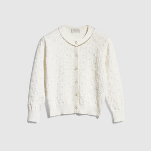 Children's GG cotton cardigan - ivory