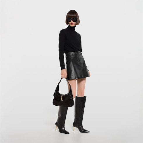 Gucci Jackie 1961 medium shoulder bag - black hand-treated leather