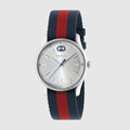 G-Timeless watch, 38mm - blue and red nylon