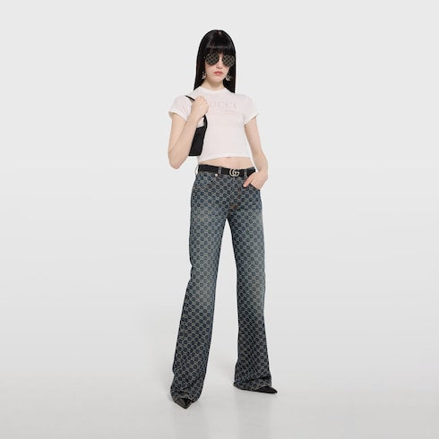 GG Marmont belt - black GG canvas