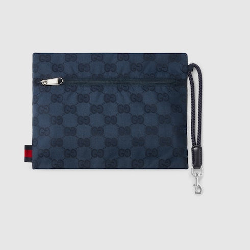 GG nylon pet rain coat - navy blue