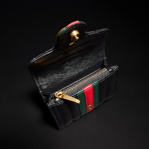 GG Marmont bi-fold card case - black leather