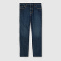 Slim fit cotton denim pant - blue