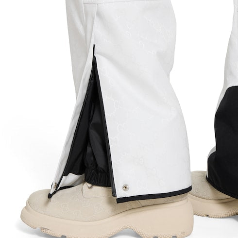 GG technical fabric jacquard pants - white