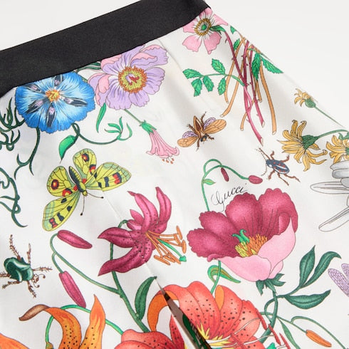 Printed silk pants - multicolor