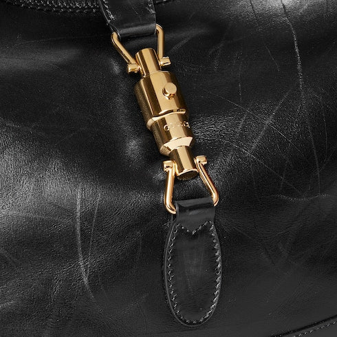 Gucci Jackie 1961 medium shoulder bag - black hand-treated leather