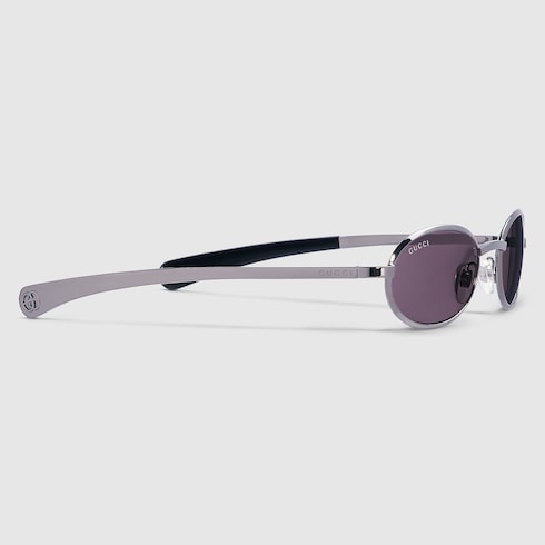 Oval frame sunglasses - dark ruthenium