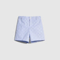 Children's GG striped poplin shorts - white and light blue