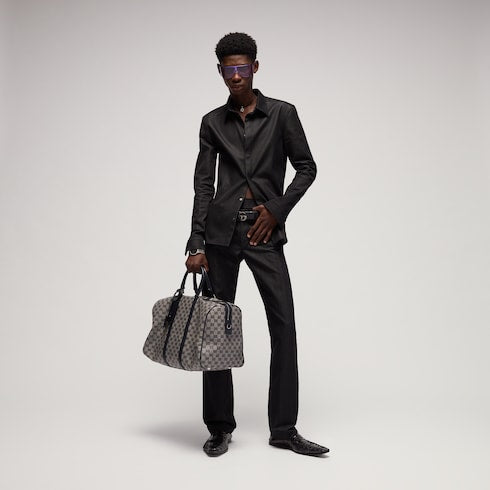 Gucci Essence Classic medium duffle bag - blue GG canvas