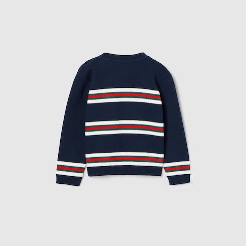 Baby cotton sweater with Web - dark blue