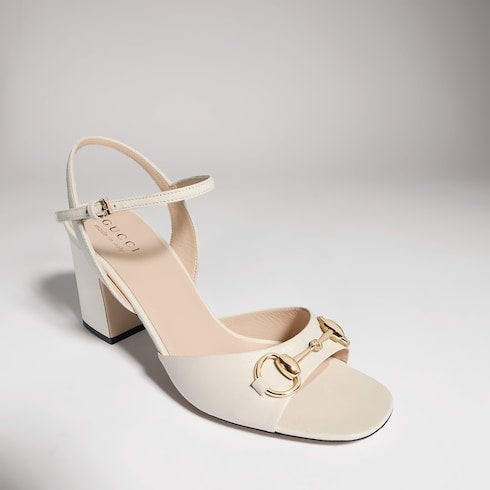 Women's Horsebit sandal - white leather