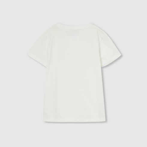 Children's printed cotton T-shirt - white