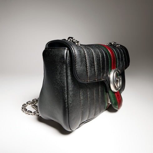 Jetset GG Marmont medium shoulder bag - black leather