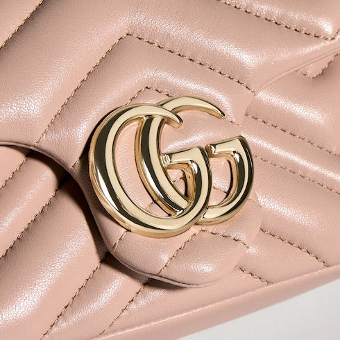 GG Marmont mini shoulder bag - pink beige leather