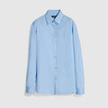 Piece dyed cotton poplin shirt - light blue