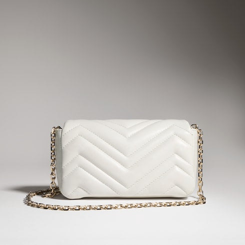 GG Marmont mini shoulder bag - white leather