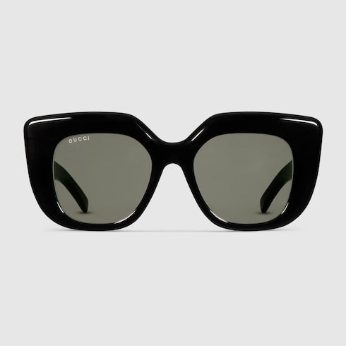Square frame sunglasses - black