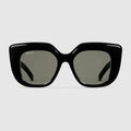 Square frame sunglasses - black