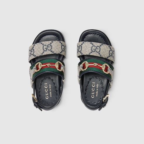 Toddler sandal with Web - beige and blue Supreme