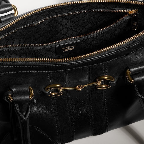 Borsetto medium boston bag - black leather