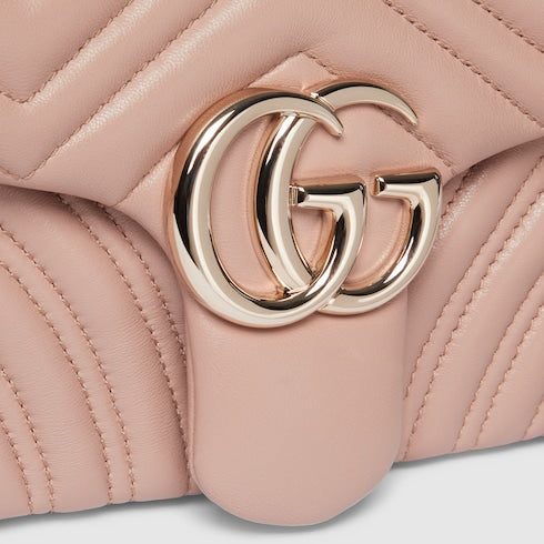 GG Marmont medium shoulder bag - pink beige leather