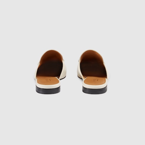 White Leather Princetown Slipper