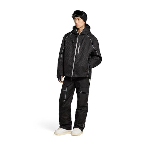 GG technical fabric jacquard pant - black