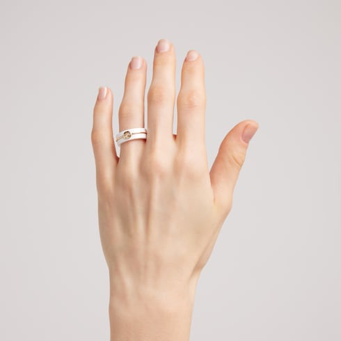 Gucci Interlocking zirconia ring - white zirconia