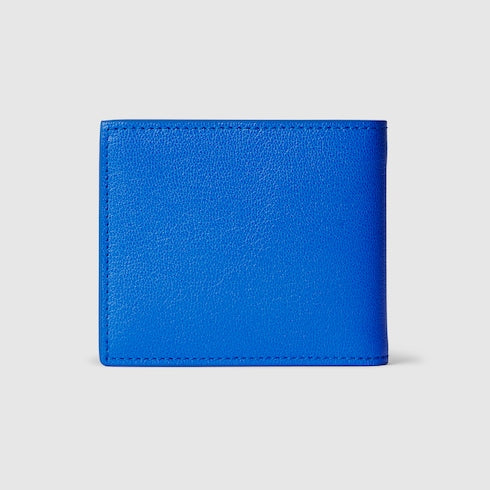 Lira bi-fold wallet - bright blue leather