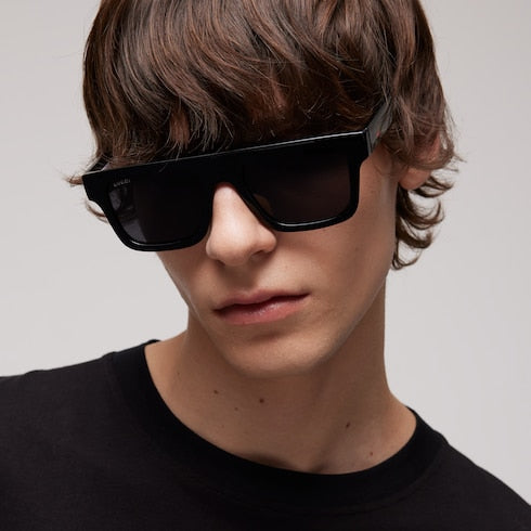 Square-frame sunglasses - black