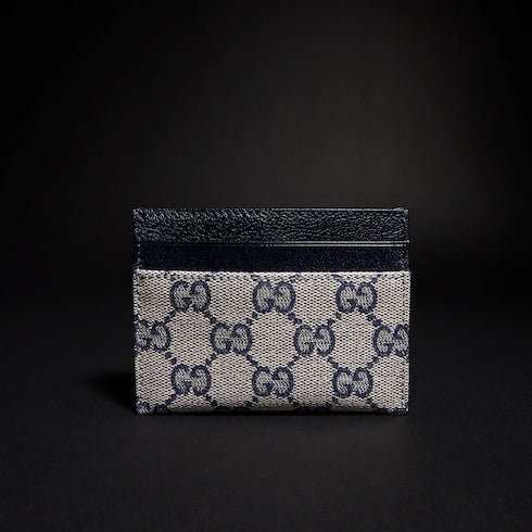 Gucci Essence Classic card case - blue GG canvas