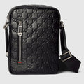 GG Emblem small crossbody bag - black GG leather