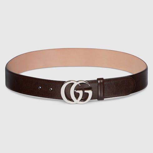 Flat Marmont belt - dark brown leather