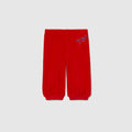 Baby chenille jogging pants - red