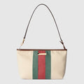 Small pouch with strap and Web - natural canvas