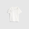 Baby cotton T-shirt with print - white