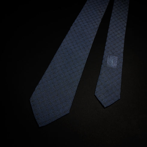 Interlocking G silk jacquard tie - navy