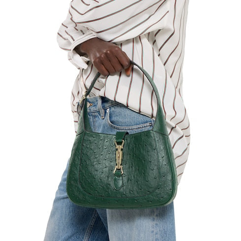 Gucci Jackie 1961 ostrich medium bag - green