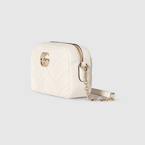 GG Marmont small camera bag - white leather