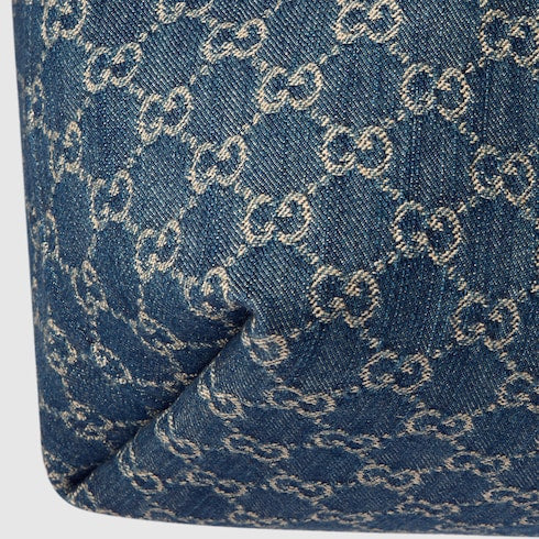Gucci Giglio large tote bag - blue and white GG denim